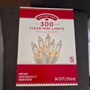 Christmas Lights. White wire. Brand new in original box. Indoor and Outdoor use.